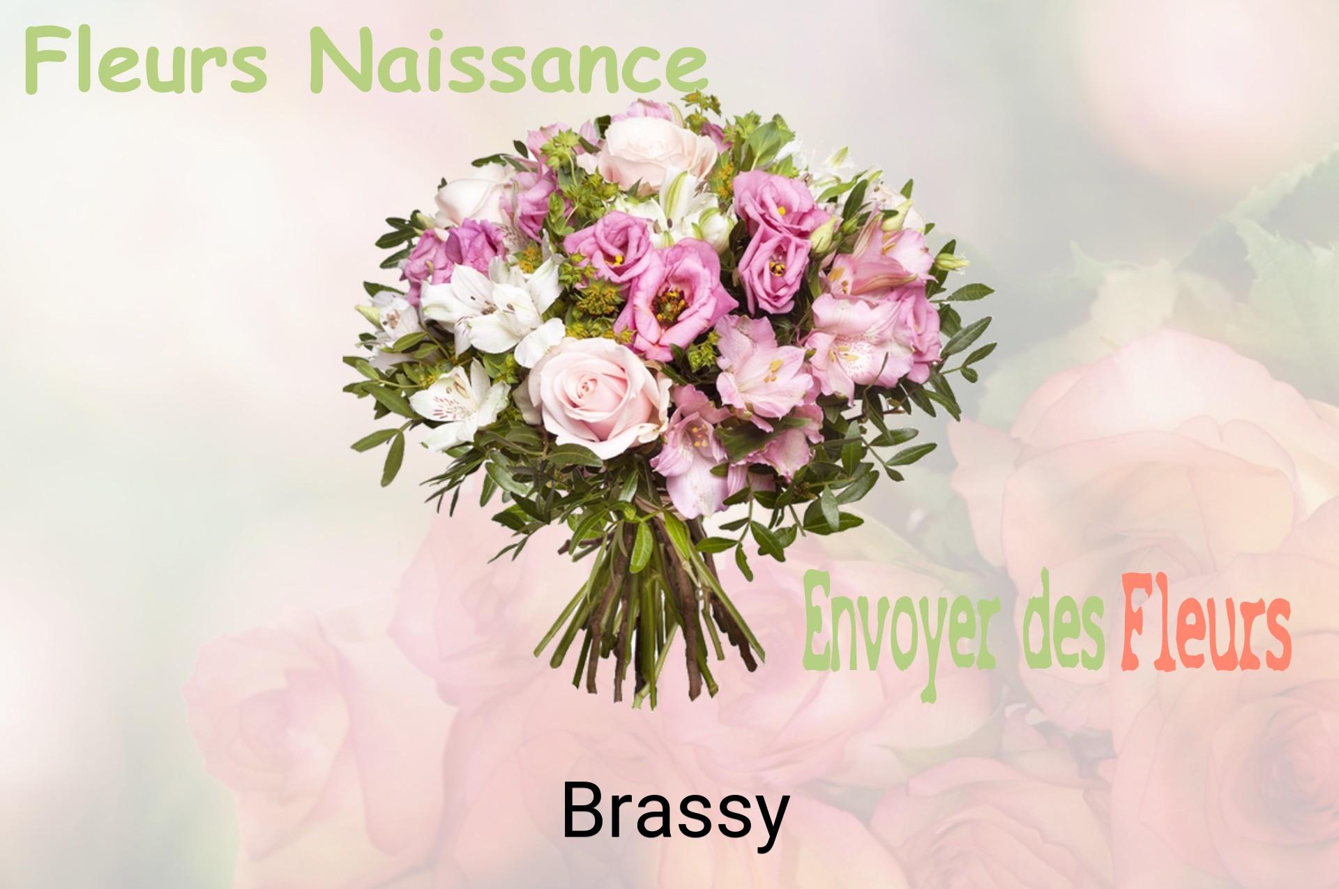 Bouquet de fleurs de naissance livré à Brassy